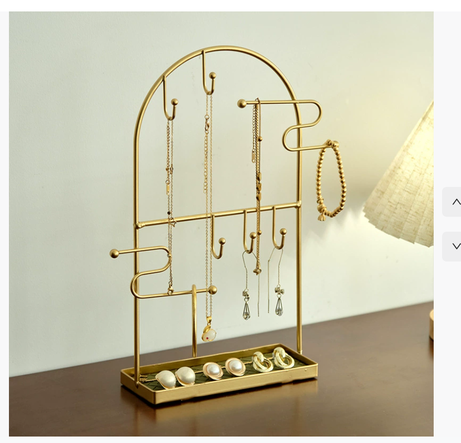 Стойка для украшений из кованого железа в скандинавском стиле Подставка для ожерелий Креативный держатель для подвесок Стойка для хранения в винтажном стиле