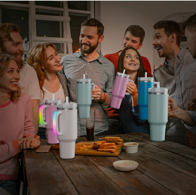 Трансграничный хит TK и яркая бутылка для воды Stanley от Amazon с красочными ручками Креативные и забавные разноцветные ручки