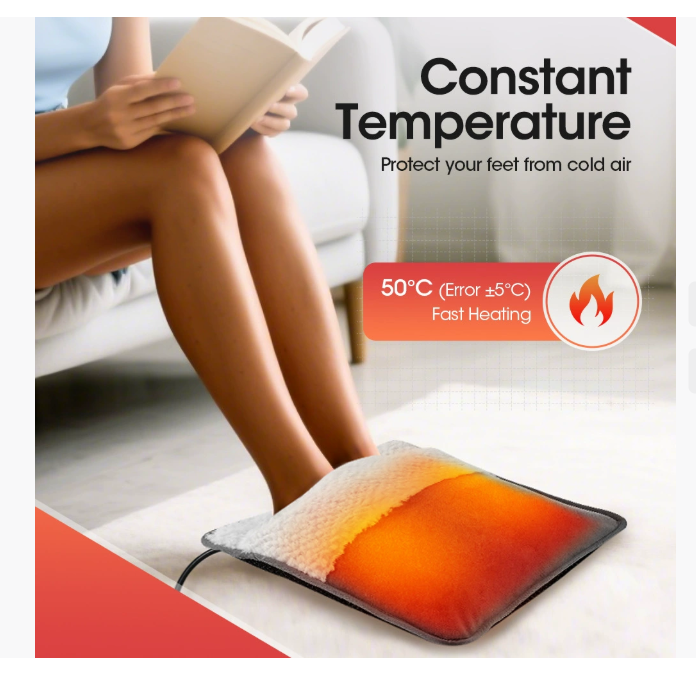 Трансграничный подогреватель для ног с питанием от USB Подогреватель для ног с постоянной температурой для домашнего офиса Плюшевая электрическая нагревательная подушка для ног