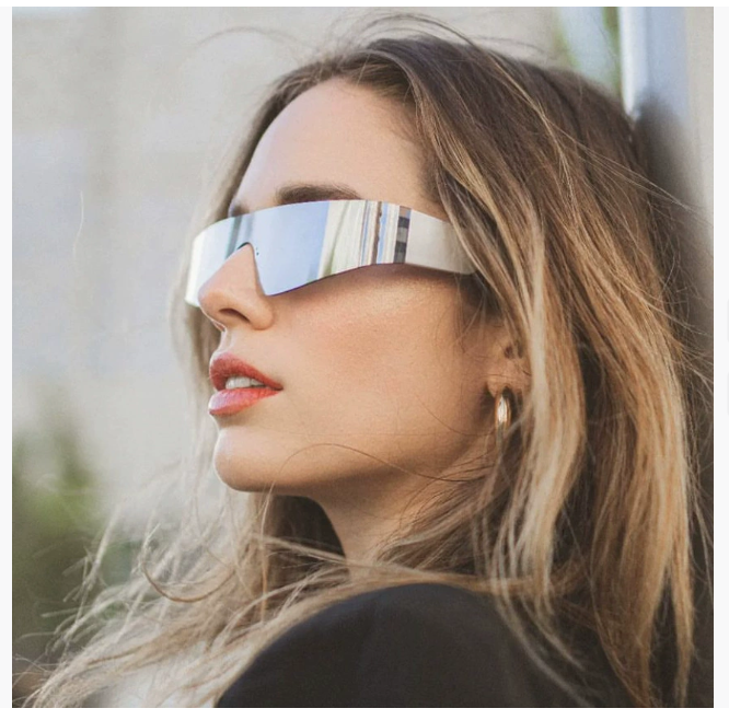 Новые европейские и американские трансграничные очки в стиле панк, достойные Instagram, очки для велосипедных прогулок на свежем воздухе, персонализированная мода с футуристическим оттенком.