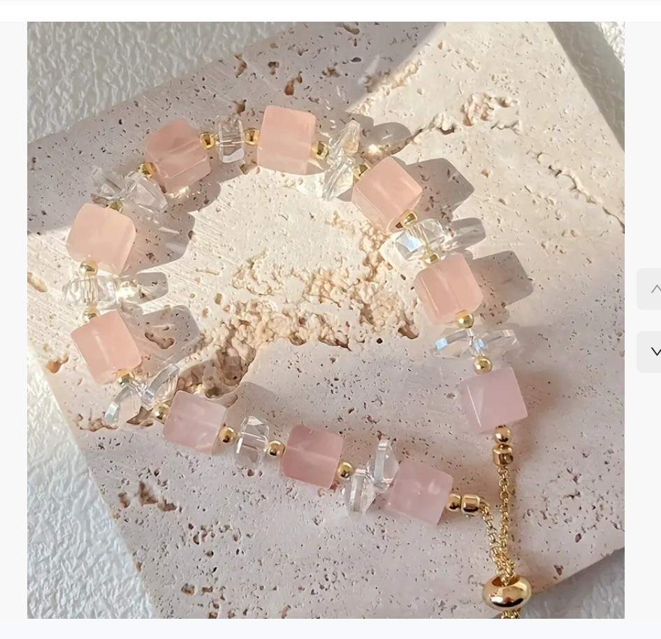 Нежный браслет с дизайном в виде сердца из орхидеи и замком любви Браслет с камнем «кошачий глаз» и кубиком сахара Браслет из натурального камня в подарок девушке