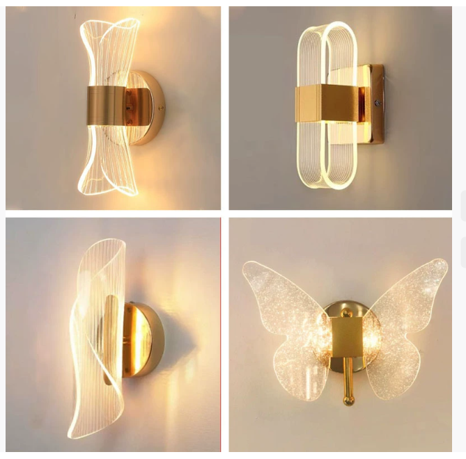 Прикроватные лампы для спален Акцентное настенное освещение для гостиных Современное минималистичное роскошное освещение лестниц и прихожих Креативные настенные светильники для гостиничных номеров, достойные Instagram