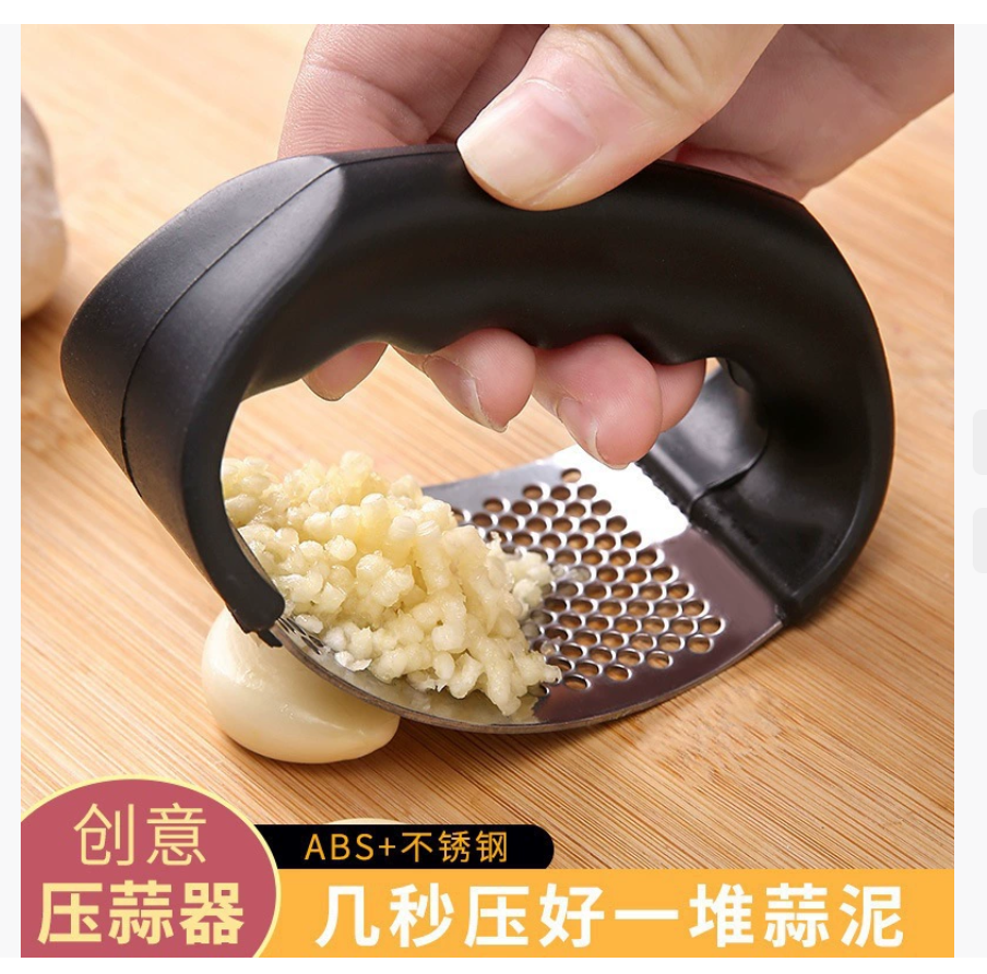 Чесночный пресс из нержавеющей стали Ручной компактный портативный измельчитель чеснока Измельчитель чесночной пасты Чесночный пресс Бытовой измельчитель чеснока Прибор для измельчения чеснока