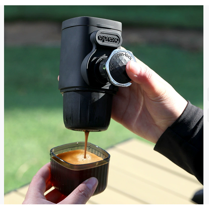 Портативная переносная кофеварка для ручного приготовления кофе Итальянский кофе в капсулах Кофе в порошке Для дома и путешествий Компактная кофемашина для эспрессо на открытом воздухе