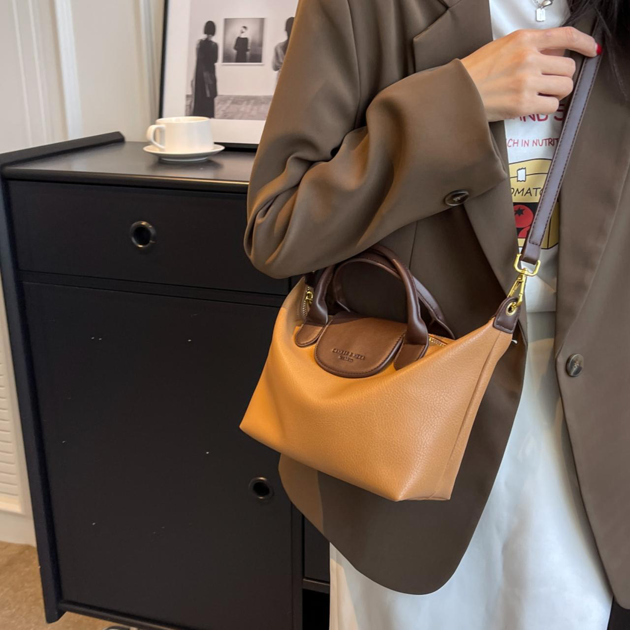 Сумка большой вместимости Новый стиль Повседневная Универсальная Роскошная сумка-тоут Женская сумка через плечо Сумка для поездок на работу Сумка-пельмени