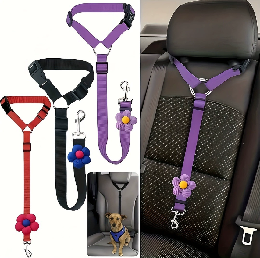 Аксессуары для домашних животных Автомобильный поводок с кольцом для собак и кошек Выдвижной поводок для подголовника автомобиля