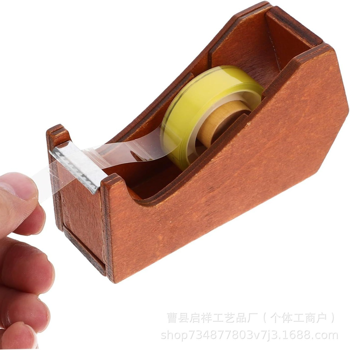 Деревянный диспенсер для клейкой ленты Практичный бытовой резак для клейкой ленты Многофункциональный инструмент для запечатывания коробок Минималистичный держатель для клейкой ленты