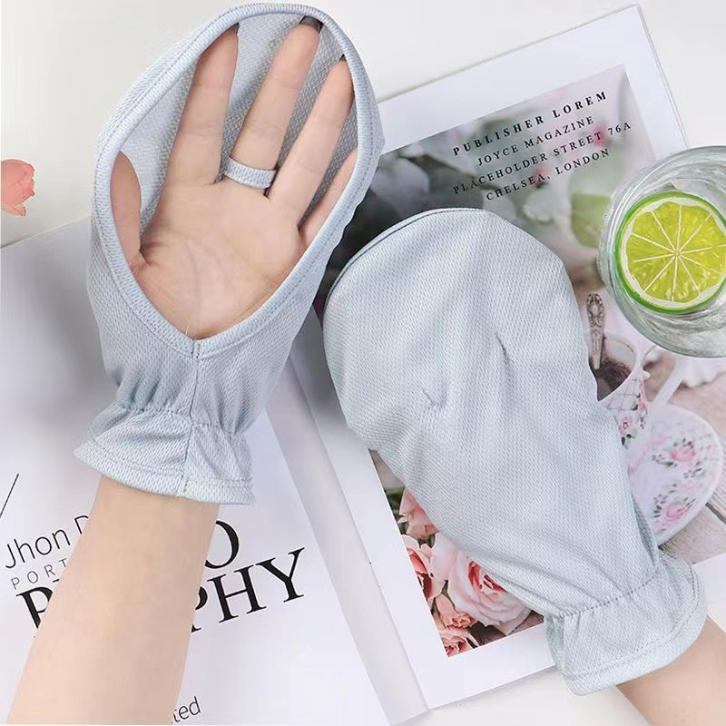 Перчатки с УФ-защитой для летнего велоспорта на открытом воздухе Нескользящие, дышащие, солнцезащитные перчатки Легкие солнцезащитные перчатки без пальцев Оптовая продажа