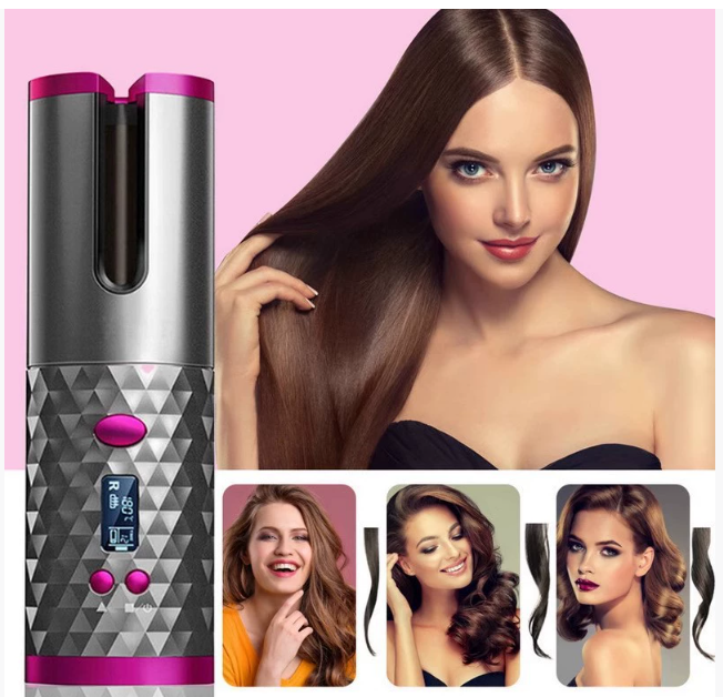 Трансграничный USB-щипцы для завивки волос / Беспроводные перезаряжаемые щипцы для завивки волос Популярные автоматические щипцы для завивки волос для ленивых Идеальный подарок для легкой завивки волос