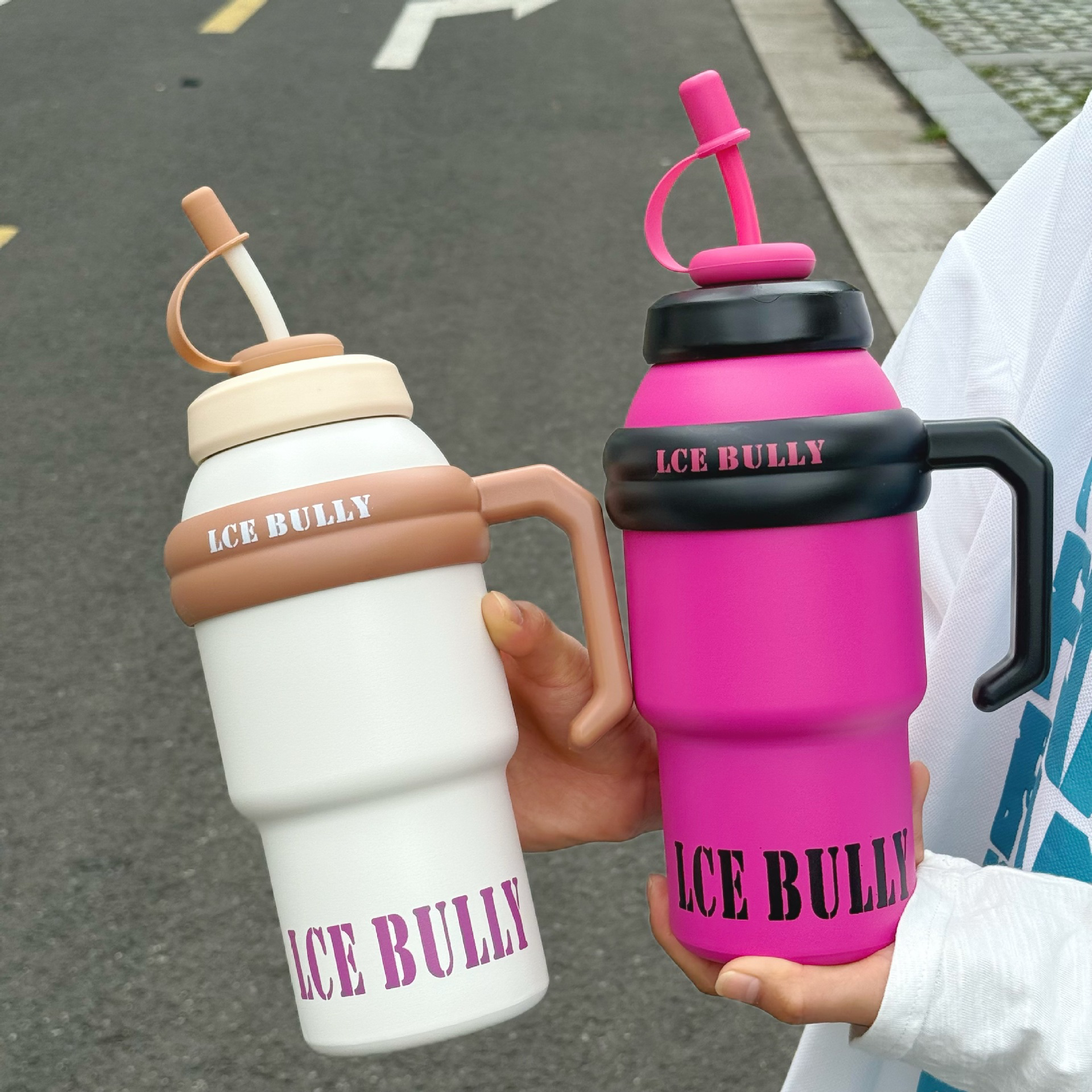 Гигантский бестселлер Термокружка из нержавеющей стали 304 Ice King Cup Стильная универсальная бутылка для воды Портативная кружка с соломинкой для использования на открытом воздухе