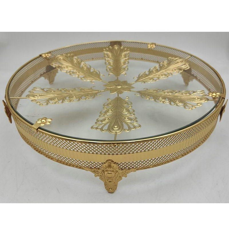 Новая дизайнерская фруктовая ваза в европейском стиле для гостиной дома Многоярусная фруктовая ваза большого объема золотистого цвета оптом