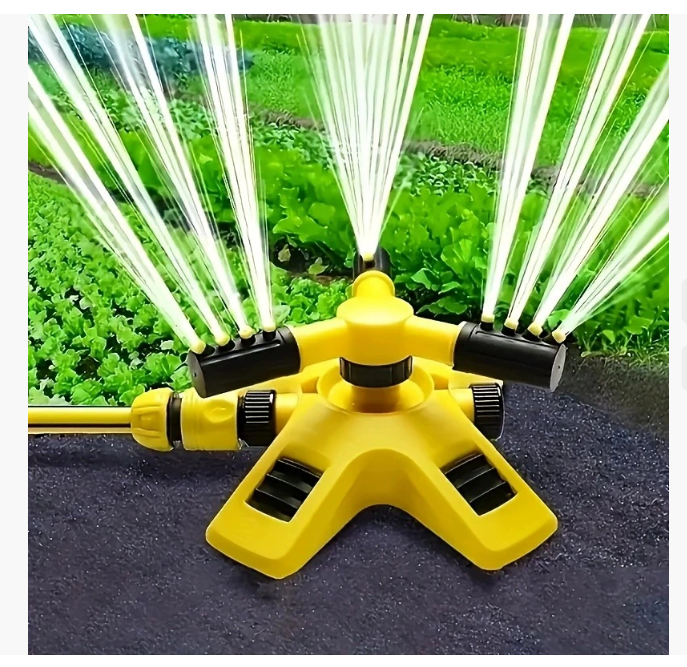 360-градусный автоматический вращающийся дождеватель, вращающийся трехзубый дождеватель для орошения питомников, последовательно соединенный дождеватель для полива растений