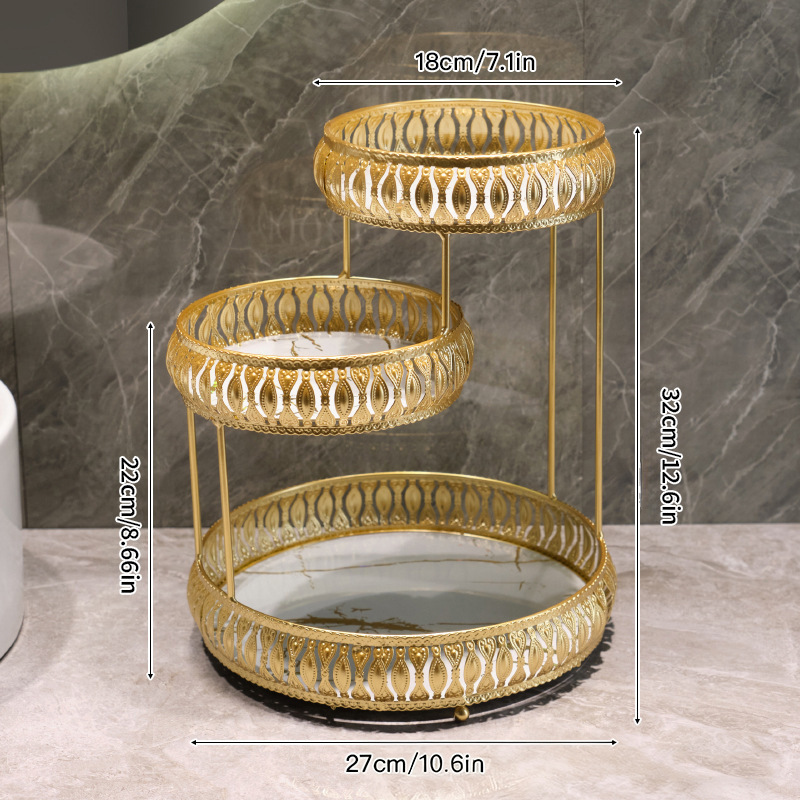 Новый кованый железный поднос для хранения вещей Настольный журнальный столик Декоративная полка для хранения вещей Туалетный столик Органайзер для средств по уходу за кожей