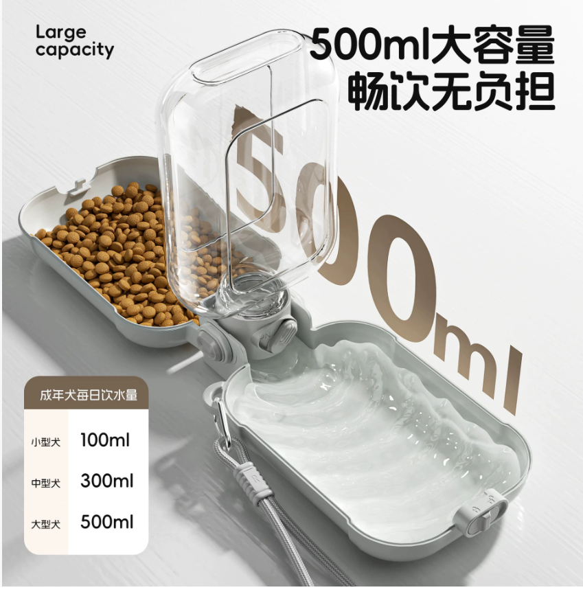 Новая дорожная чашка для собак Портативная чашка для домашних животных Складная удобная чашка для питья с бутылкой для воды для прогулок на свежем воздухе