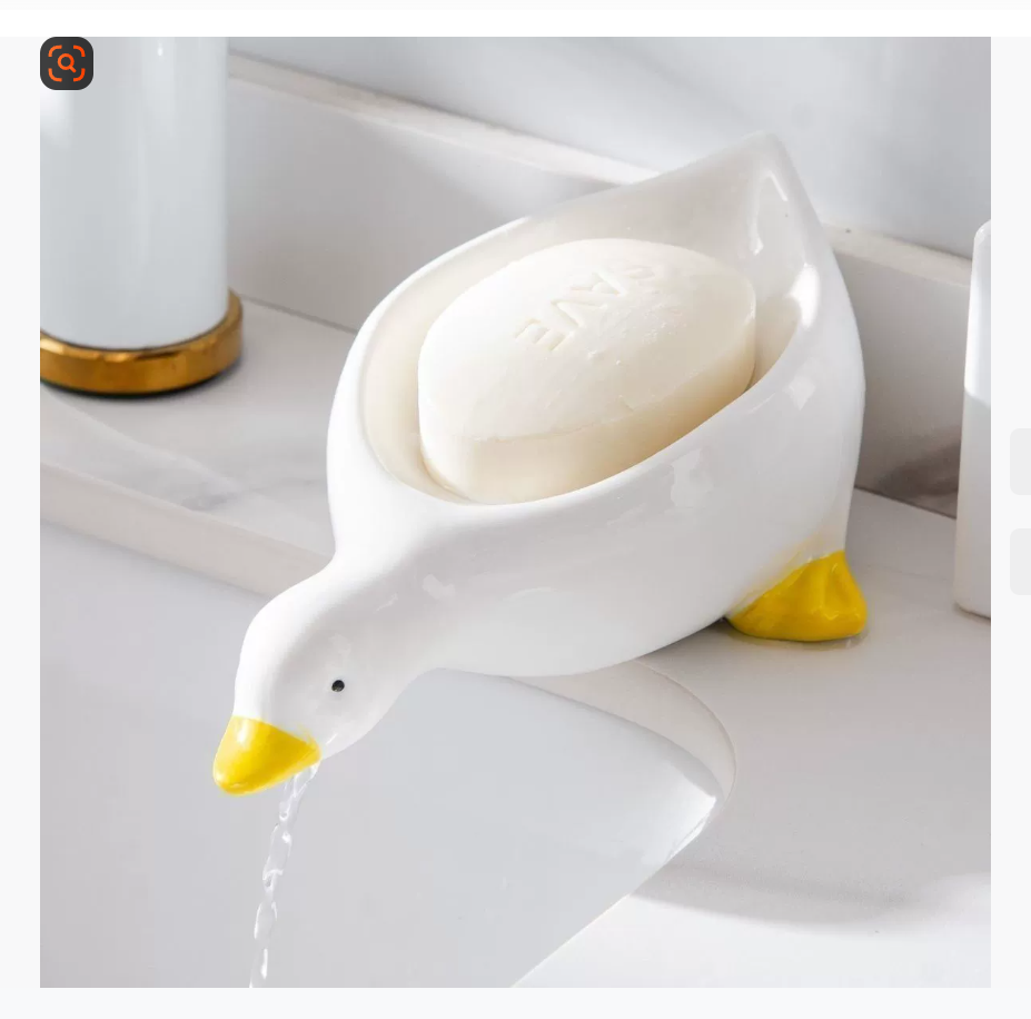 Очаровательная маленькая желтая мыльница в форме лебедя с дренажом для сбора воды. Премиум-набор для ванной комнаты: мыльница и подставка для хранения. Очень милый набор.