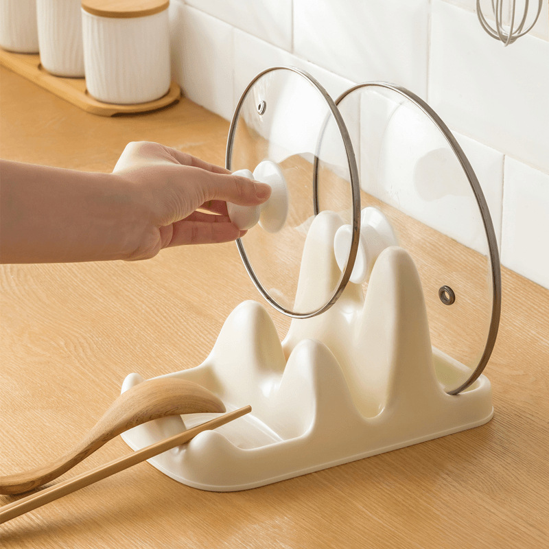 Держатель для крышек кастрюль, подставка для лопаток и половников, органайзер для разделочной доски на кухонной столешнице, подставка для крышек кастрюль