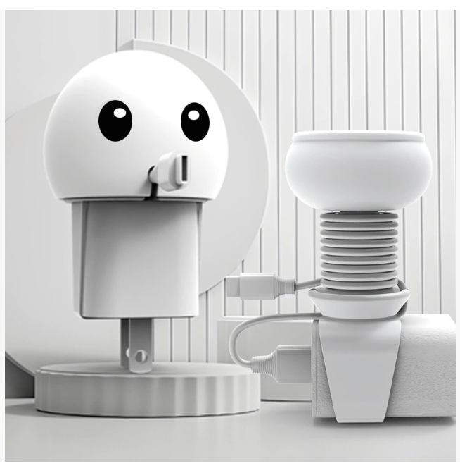 Трансграничный настольный органайзер с тематикой мультфильмов, зарядное устройство, защитный чехол для кабеля для передачи данных и портативная кабельная намотка с функцией защиты от скручивания