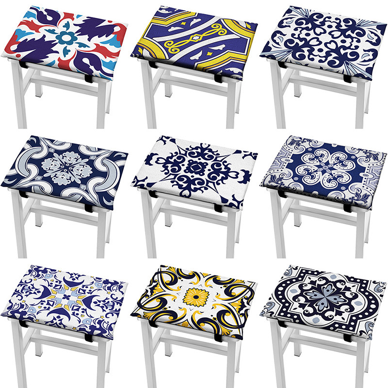 Подушка для стула в этническом стиле Deep Blue Подушка для стула для дома Подушка для стула у кровати Подушка для стула с характерным принтом Оптовая продажа