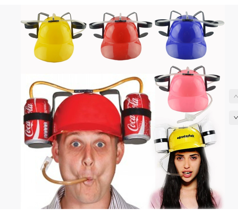 Креативная шляпа для пива для ленивых людей Шляпа для пива на день рождения Шляпа для пива на открытом воздухе Шлем для пива для ленивых людей Головной убор