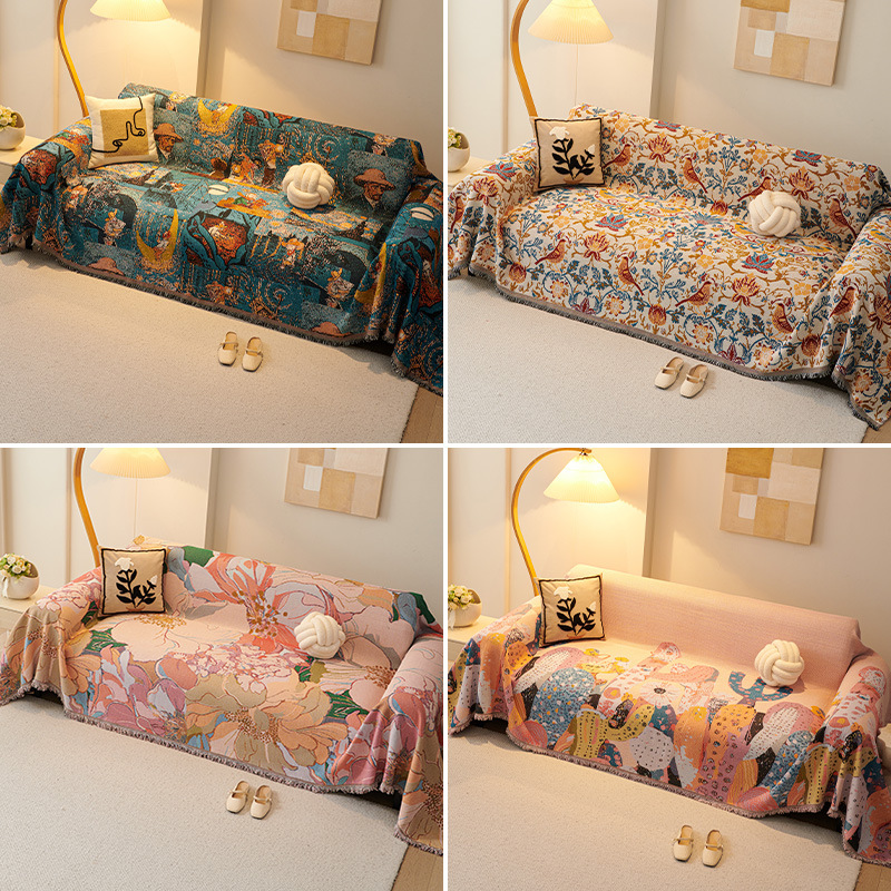 Богемные подушки для дивана Чехол для дивана Galaxy Dream Чехол для дивана «Осень-зима» Чехол для дивана на все сезоны Универсальный чехол для дивана, устойчивый к царапинам от кошек