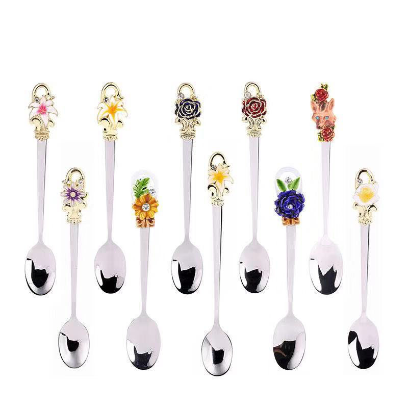 Высококачественная суповая ложка из нержавеющей стали Кофейная ложка в роскошном стиле Утолщенная ложка для перемешивания Оптовая продажа посуды