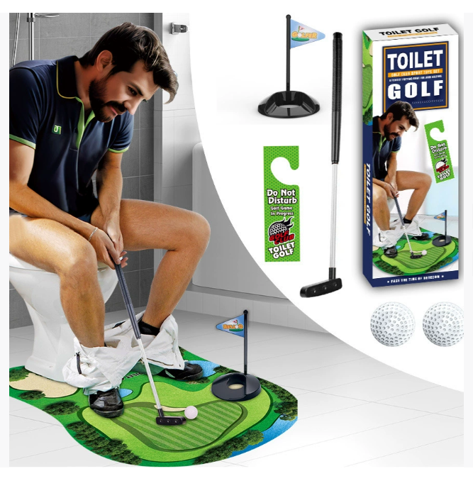 Трансграничный бестселлер: Туалетный гольф Сцена Досуг Развлечения Спорт Игрушка Мини-туалетный набор - Прямые продажи от производителя