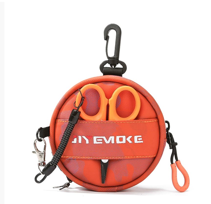 Многофункциональный карбоновый чехол для лески для ловли на приманку Чехол для лески и поводков для рыбалки на открытом воздухе Небольшой водонепроницаемый чехол для аксессуаров на пояс Сумка для рыболовных снастей