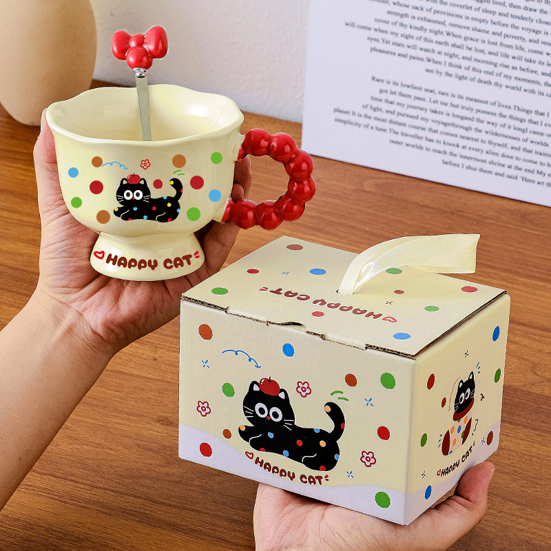Набор термокружек с изображением медведя из мультфильма Керамическая чашка Подарочная коробка Креативный подарок на открытие Подарок-сувенир