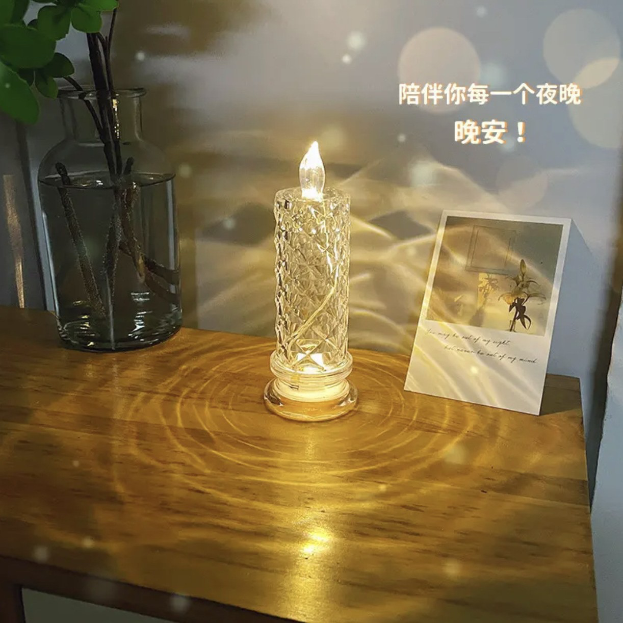 Электронная свеча на день рождения, свадьбу, декоративная свеча, украшение с розовым узором, пластиковая светодиодная подсветка, лампа, светодиодный дисплей, подставка