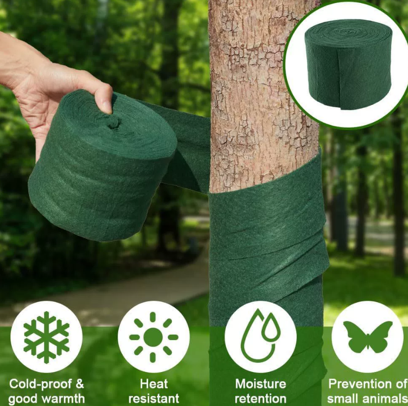 Зимняя защитная ткань Утолщенная ткань для обертывания деревьев Ландшафтная изоляционная ткань Защита от солнца и мороза Обертывание деревьев Зимняя ткань для защиты растений