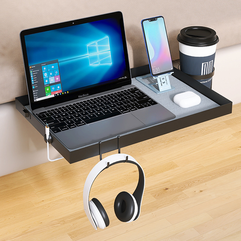 Трансграничное решение для хранения вещей у кровати Клипсовый держатель для мобильного телефона Поднос для кровати без сверления Стойка для хранения вещей у кровати