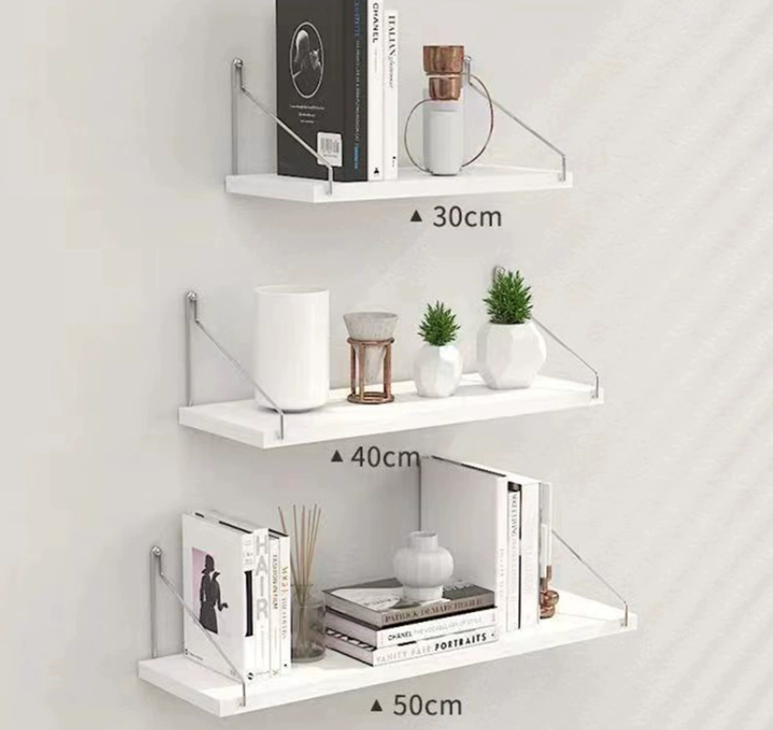 Настенная полка без сверления Настенная полка для прикроватного столика Настенная полка для проектора и роутера в гостиной Настенный книжный шкаф