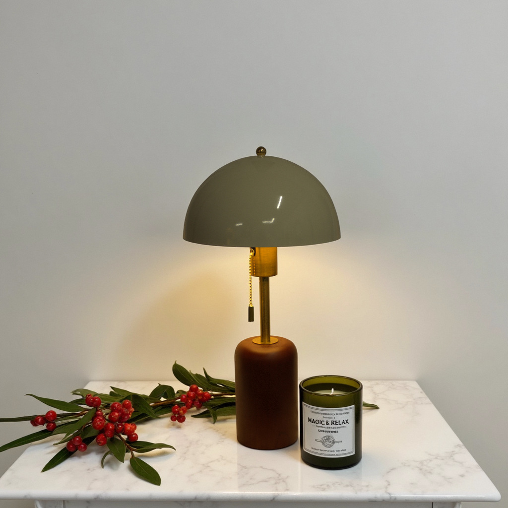 Французская винтажная настольная лампа в античном стиле Американская прикроватная лампа из массива дерева для спальни Стиль ваби-саби для гостиной Изысканное освещение гостиничного класса