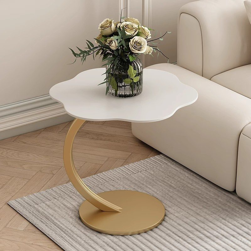 Столик для гостиной - 2026 Новая модель Модный кремовый стиль Компактный диван Столик для дивана Небольшой журнальный столик Прикроватный столик